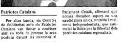 Notícia a 'El Punt' del 18 de gener de 1980, referent a la prposta dels CSCP