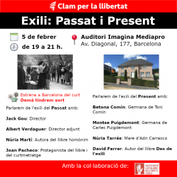 Acte a Barcelona: "Exili: Passat i Present"