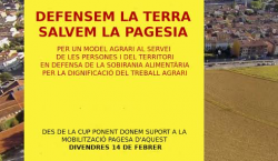 La CUP Ponent dona suport a la mobilització pagesa