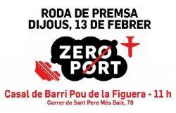 Presentació de la plataforma ZER0PORT contra l'ampliació del port i l'aeroport de Barcelona