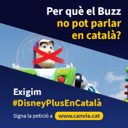 Crida a enviar milers de peticions per a reclamar la incorporació del català a Disney+