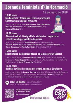 La Intersindical-CSC organitza una jornada d'(in)formació feminista