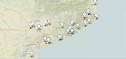 Captura del mapa que anirà actualitzant la Intersinsical