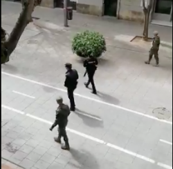 L'himne d'Espanya i desfilades militars pels carrers de Palma en plena crisi sanitària