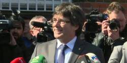 06/04/2018 2018- Carles Puigdemont surt de la presó de Neumünster (Alemanya). (Imatge: Racó Català)