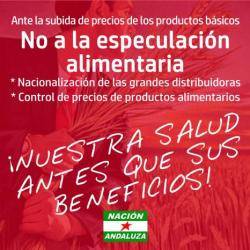 Nación Andaluza sol·licita a Consum que mobilitzi a la Inspecció per a determinar els augments indeguts de preus de productes bàsics