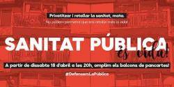 Els CDR fan una crida a omplir els balcons de pancartes en defensa de la Sanitat pública