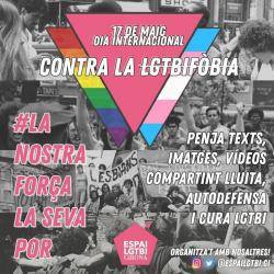 17 de maig: Dia Internacional contra la LGTBIQ+Fòbia