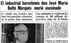 1977 José María Bultó resulta mort en esclatar-li un artefacte al pit