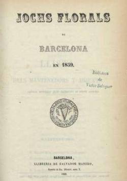 1859 Primers Jocs Florals al Principat de Catalunya de l'època moderna