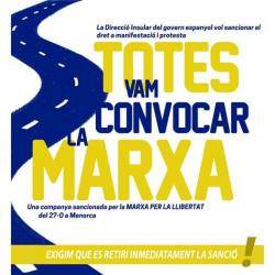 La Plataforma antifeixista de Menorca demana la retirada de la sanció contra un dels organitzadors de la 'Marxa per la llibertat'