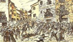 Imatge sobre la revolta contra les quintes de 1845 a Badalona