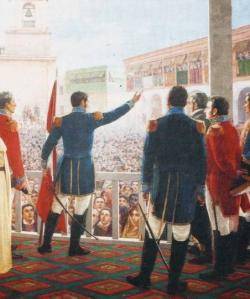 1821 José de San Martín declara la independència del Perú, que s'allibera del jou espanyol