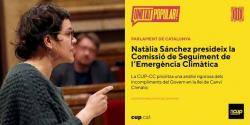 Natàlia Sánchez (CUP-CC) presideix la Comissió de Seguiment de l?Emergència Climàtica