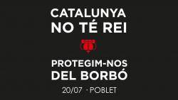 L'Assemblea organitza un prostesta davant la visita del rei espanyol al Monestir de Poblet