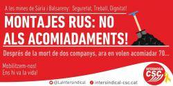 La Intersindical-CSC rebutja els 66 acomiadaments a les mines de Súria i Balsareny després de la mort de dos treballadors en accidents laborals