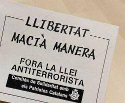 Octaveta dels CSPC que reclamava la llibertat del Macià Manera