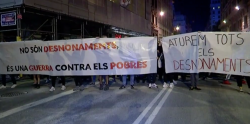 Mobilització popular a Barcelona contra els desnonaments