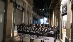 Mobilitzacions a Barcelona, Lleida, Girona i Tarragona en suport del raper lleidatà Pablo Hasél