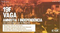 El SEPC convoca vaga a les Universitats pel 19-F