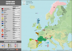 Mapa "Europako estaturik gabeko nazioak"