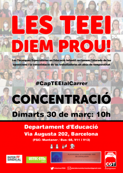 La Plataforma d'Interines de Catalunya seguixen lluitant perquè cap companya es quedi al carrer