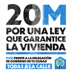 Presentació de la mobilització del 20M pel dret a l'habitatge