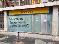 La Vaga indefinida de Correus Sabadell s'estén a Terrassa