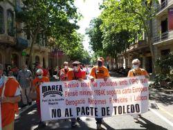 Protestes arreu del territori en contra de la reforma del sistema de pensions