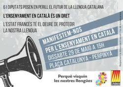 Manifestació a Perpinyà "Per l'ensenyament en català"