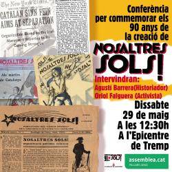 Actes entorn els 90 anys de Nosaltres Sols! a Tremp i Girona