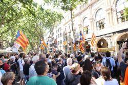 Protestes a Les Rambles contra l'anunci d'indult de Pedro Sánchez (Imatge:ANC)