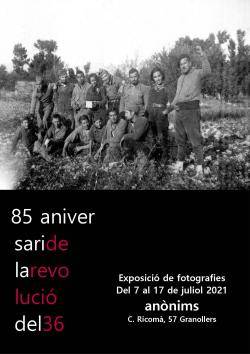 Exposició de fotografies 85è aniversari de la revolució del 36 a l'Anònims de Granollers