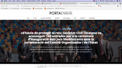L'Estat espanyol i el COE van col·laborar amb Societat Civil Catalana per assegurar-se l'espanyolització dels Jocs Mediterranis