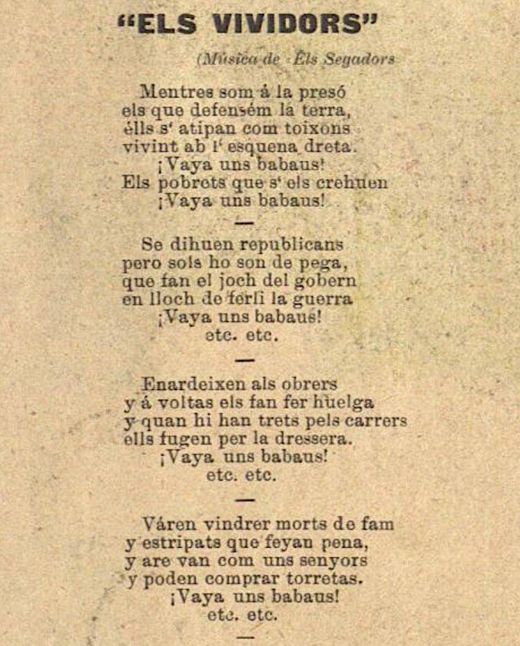ELS VIVIDORS. Publicat al setmanari L'Avi (1906)