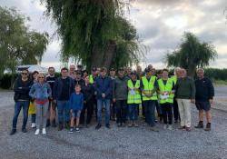 la Marxa entra en terra catalana per la Porta dels Països Catalans (Salses-Catalunya Nord)