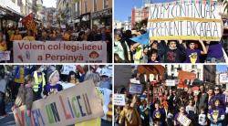 Clam pels carrers de Perpinyà en suport del col·legi-liceu de La Bressola
