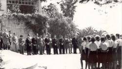 15/06/1941- Falangistes i guàrdies civils participant a la inauguració de la 'casa de colònies' de les Joventuts Hitlerianes a Sant Feliu de Guíxols (Imatge: Arxiu Municipal de Sant Feliu de Guíxols)