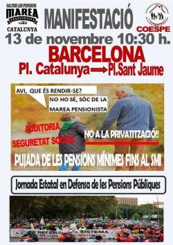 Mobilització a tot l'Estat espanyol en defensa de les Pensions Públiques