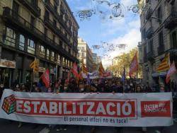 La Intersindical crida a continuar les mobilitzacions per tombar l?aprovació de la ?Llei Iceta?