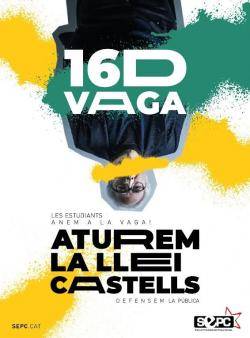 "Anem a la vaga per aturar la Llei Castells i per defensar la Universitat pública"