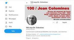 100 anys de Joan Colomines