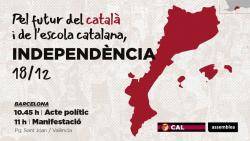 L'ANC convoca a manifestar-se el  amb el lema: "Pel futur del català i de l?escola catalana, independència!