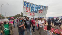 Manifestació a L'Escala contra el projecte del parc eòlic Tramuntana