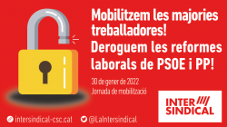 La Intersindical es mobilitza amb els sindicals bascos i gallecs contra la Reforma Laboral