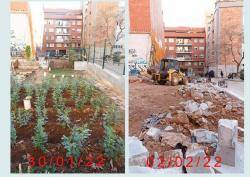 Arran del tancament municipal de l'Hort popular El Bröt, al Baix Guinardó (BCN)