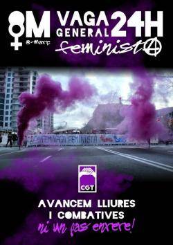 Vaga General Feminista convocada per la CGT de Catalunya