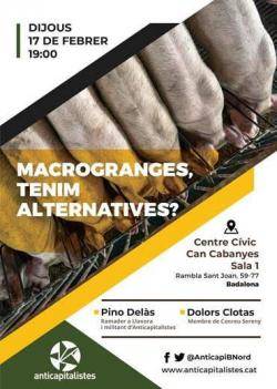 Anticapitalistes organitza un acte sobre les macrogranges a Badalona