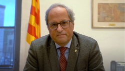 El President Quim Torra ha anunciat des del seu despatx de Girona que avui no es presentarà als jutjats de Barcelona