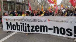 La Intersindical valora com un gran èxit la primera jornada de vaga a l?educació catalana